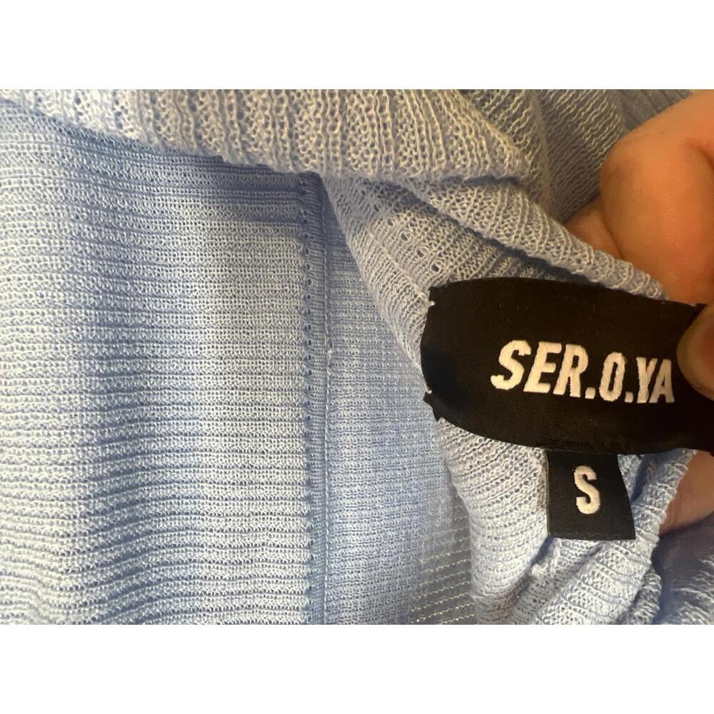 SEROYA Galli Mini Dress in Powder Blue - Picture 6 of 6